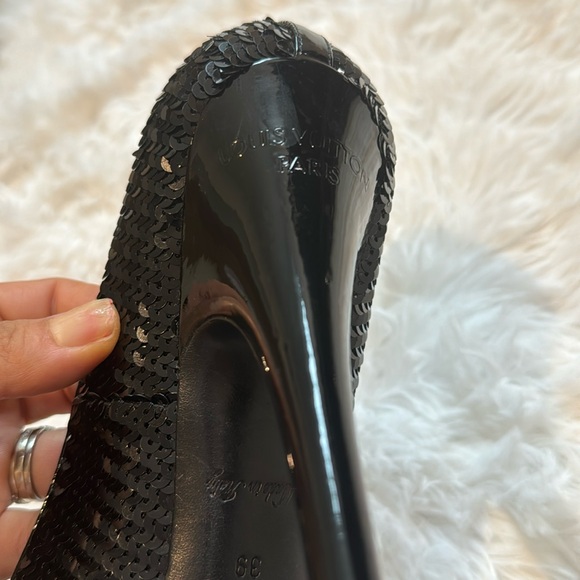 Louis Vuitton black sequin heels - Picture 10 of 11